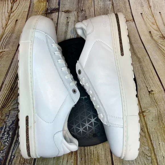Birkenstock Bend Low Men's Solid White Leather Low Lace Up Sneakers Size 9 - Picture 5 of 8